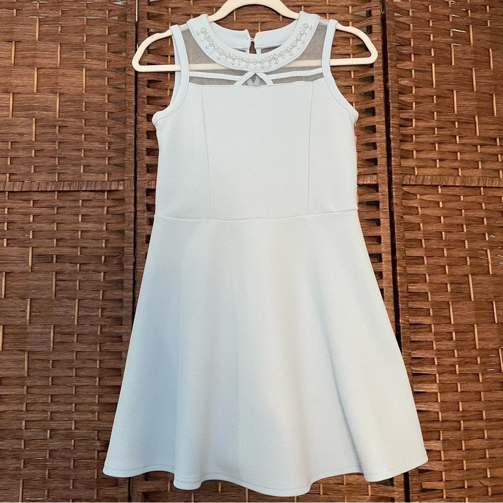 The Children Place Dress Light baby blue, Girls Size 10/12.